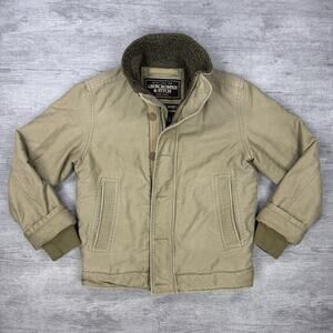 Vintage Abercrombie Fitch Adirondack Jacket Mens Medium Sherpa Canvas Distressed